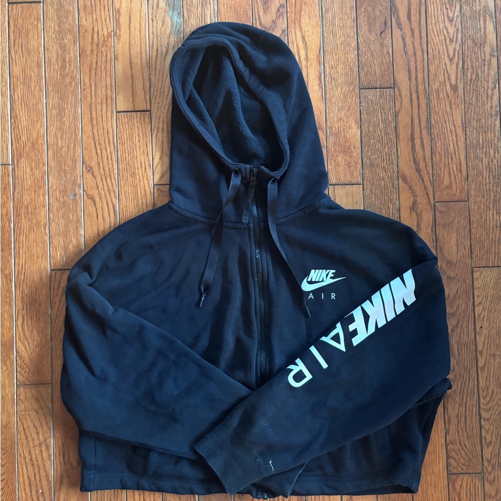 Nike Air Cropped Black Zip-Up hoodie